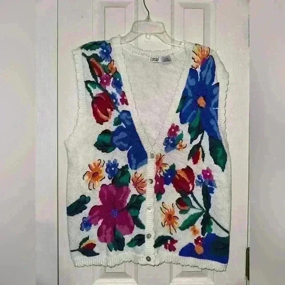 Vintage 1980’s Sweater Vest size L - Picture 1 of 5